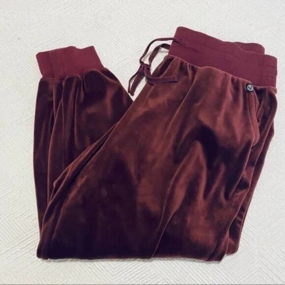 Lane Bryant Livi Velvet burgundy stretch joggers plus size 30 32‎ 5X new - Picture 4 of 6